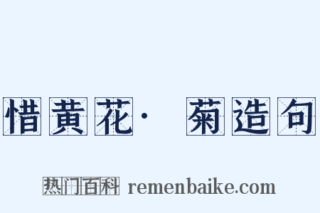 惜黄花·菊造句是什么意思的图片